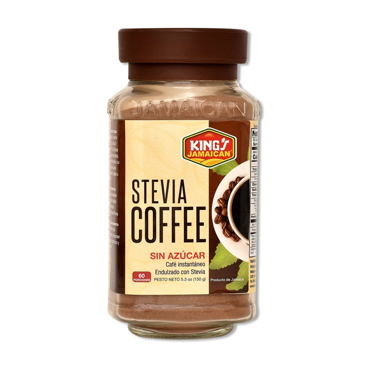 King's Jamaican Stevia Coffee, 150g